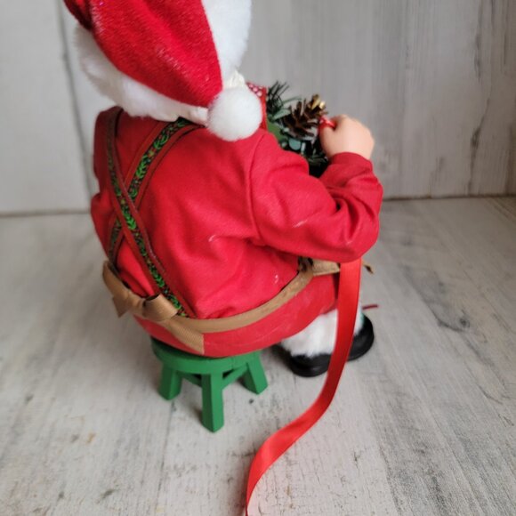 Clothtique possible dreams make it merry wreath ribbon Santa Xmas figure - Picture 4 of 7